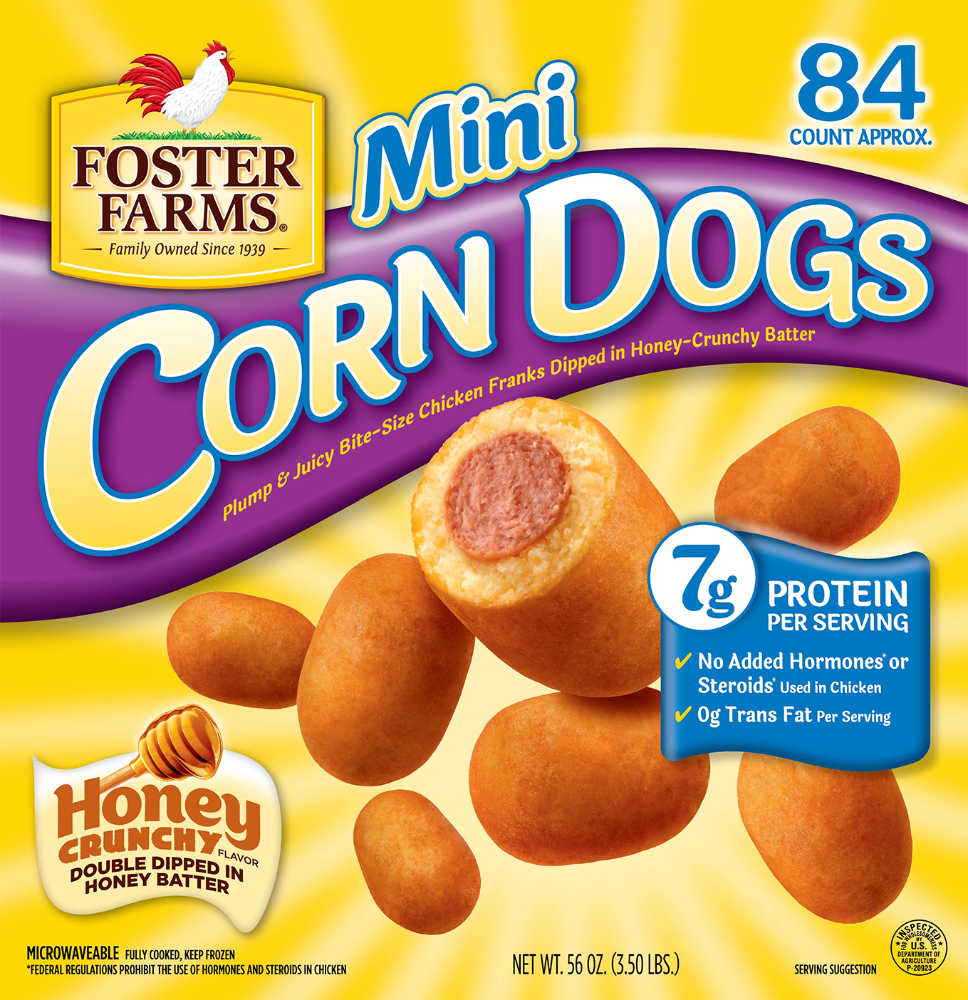 slide 1 of 1, Foster Farms Honey Crunch Flavor Mini Corn Dogs 84 Count, 56 oz