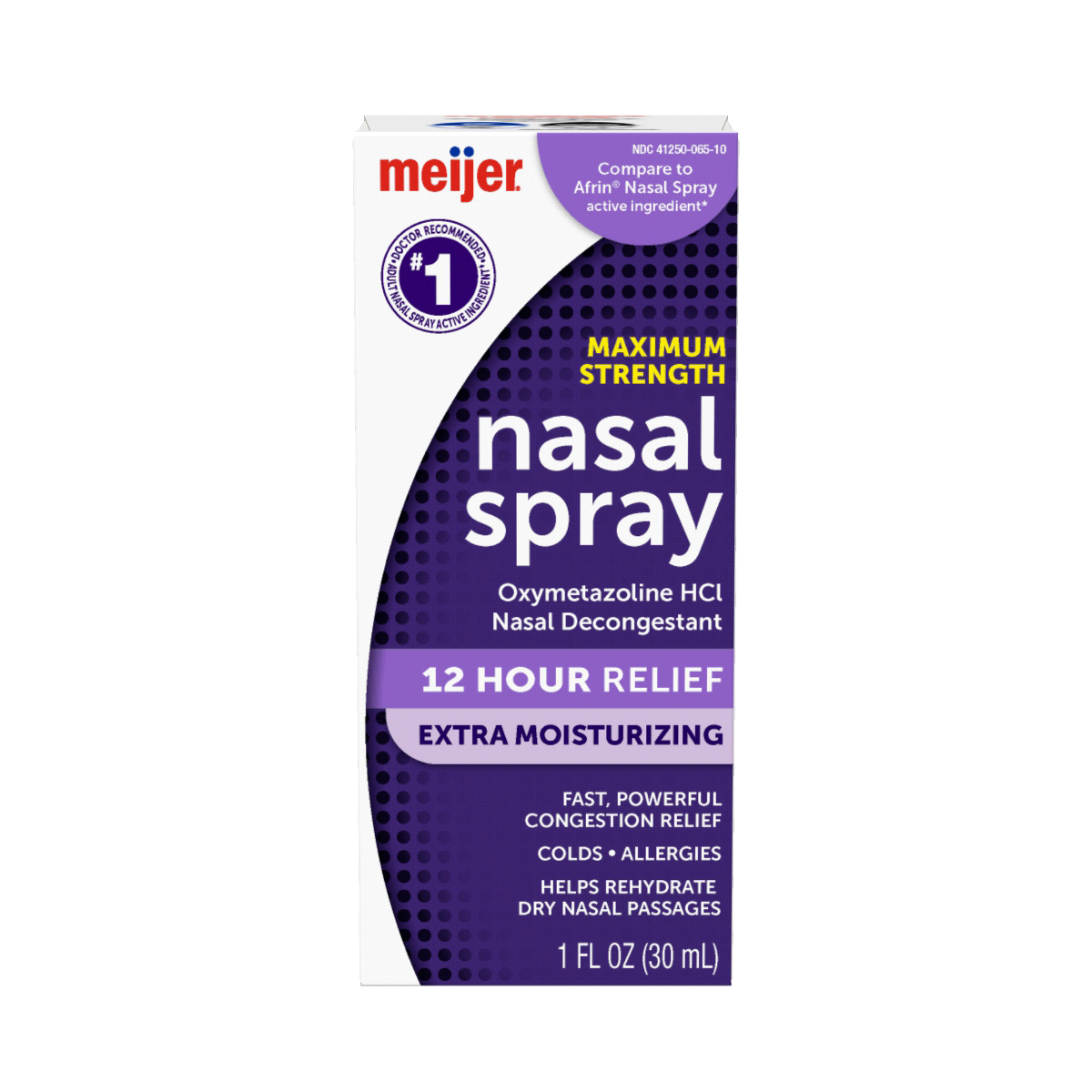 slide 1 of 1, Meijer Extra Moisturizing 12 Hour Nasal Spray, 1 oz