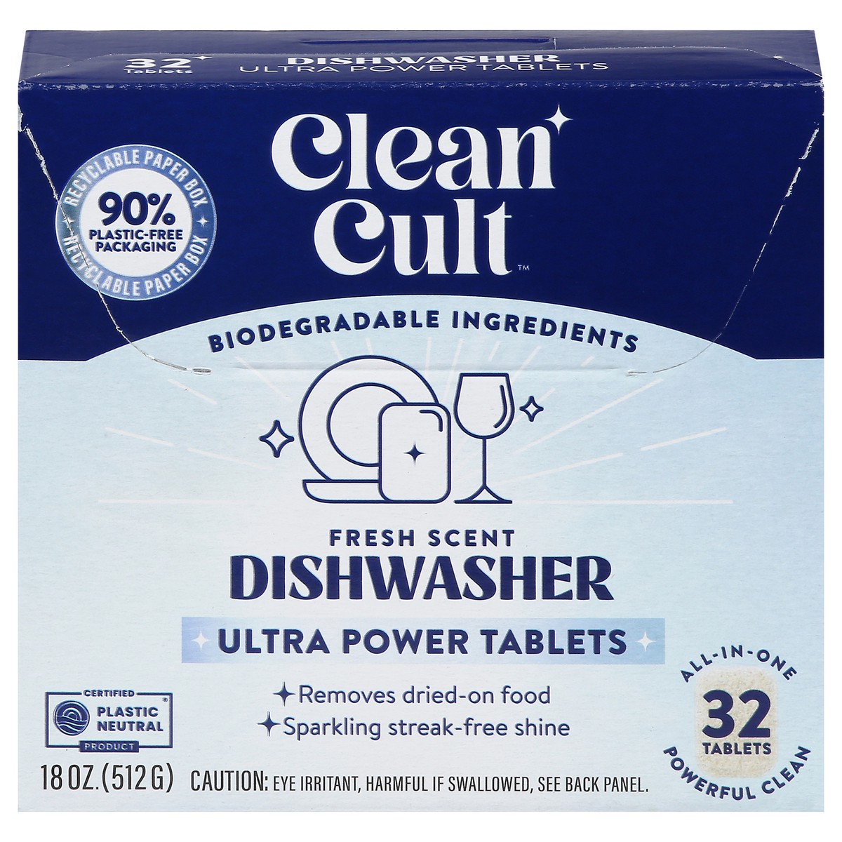 slide 4 of 12, Cleancult Ultra Power Fresh Scent Dishwasher 32 Tablets, 32 ct