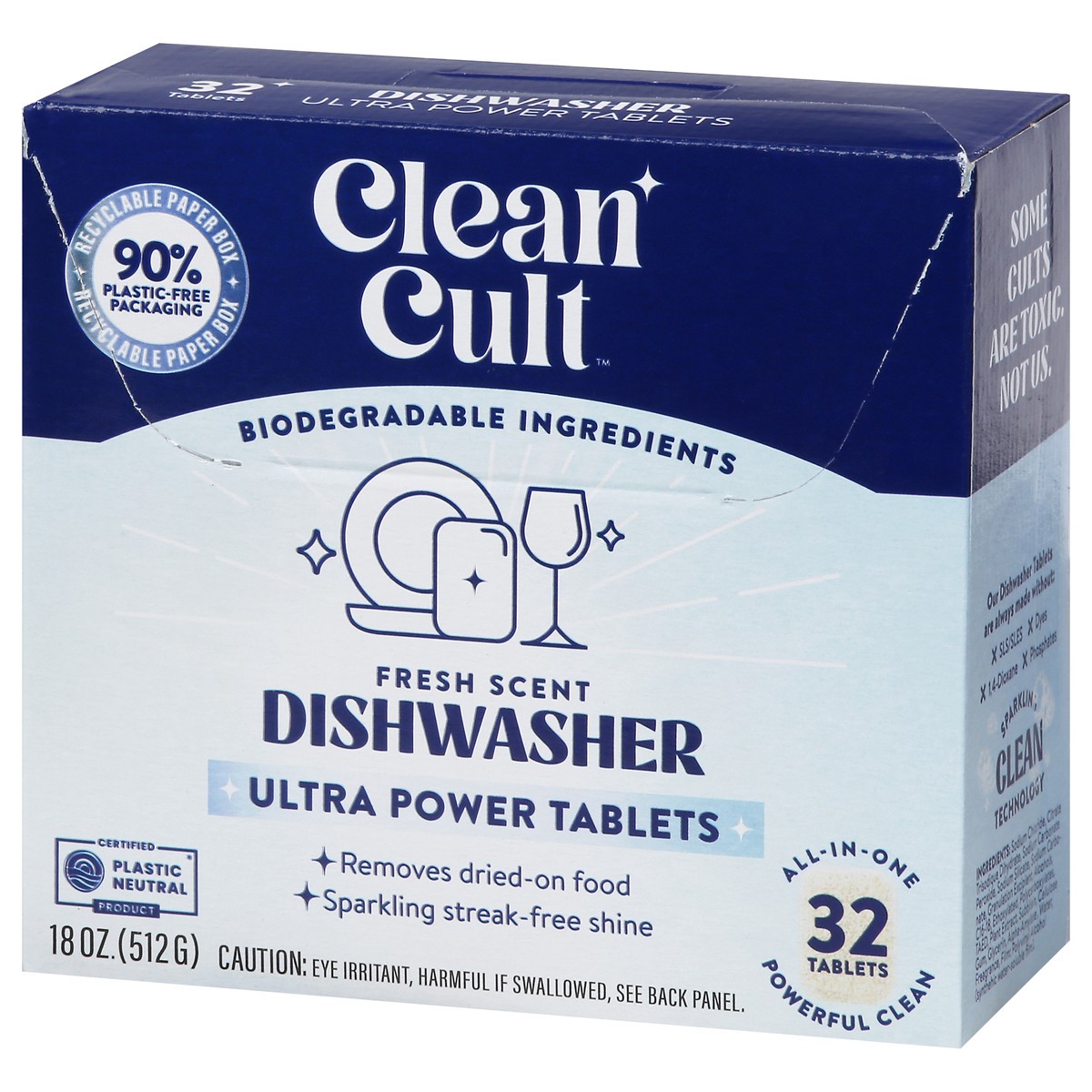 slide 5 of 12, Cleancult Ultra Power Fresh Scent Dishwasher 32 Tablets, 32 ct