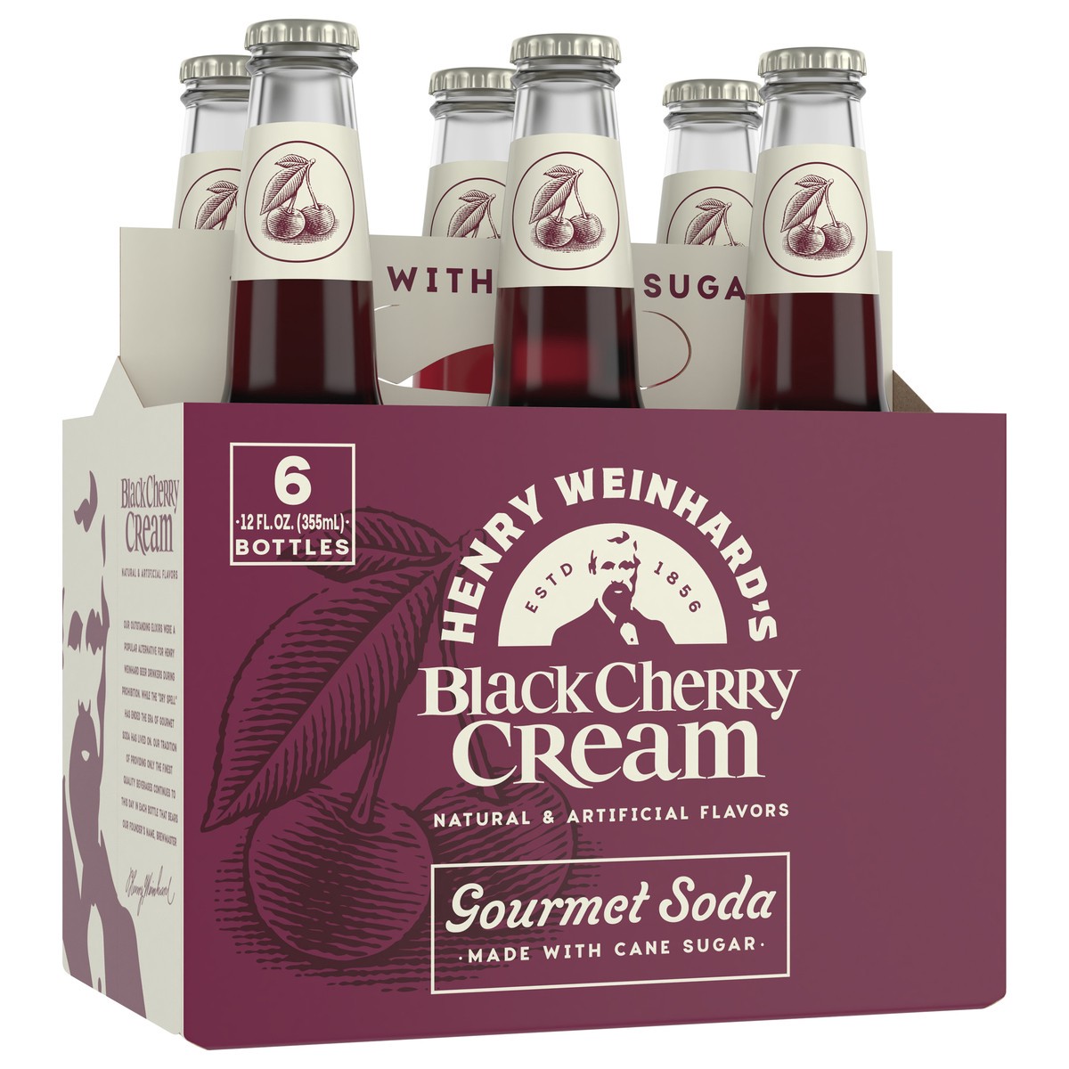 slide 9 of 9, Henry Weinhard's Black Cherry Cream Soda, 6 Pack, 12 fl. oz. Bottles, 12 fl oz