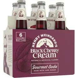 Henry Weinhard's Black Cherry Cream Soda, 6 Pack, 12 fl. oz. Bottles