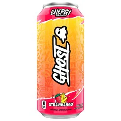 Ghost Zero Sugar Energy Drink, Strawbango, 16 fl oz Can