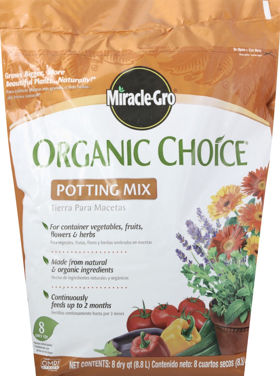 slide 1 of 12, Miracle-gro Organic Potting Mix - 8 QT, 8 qt