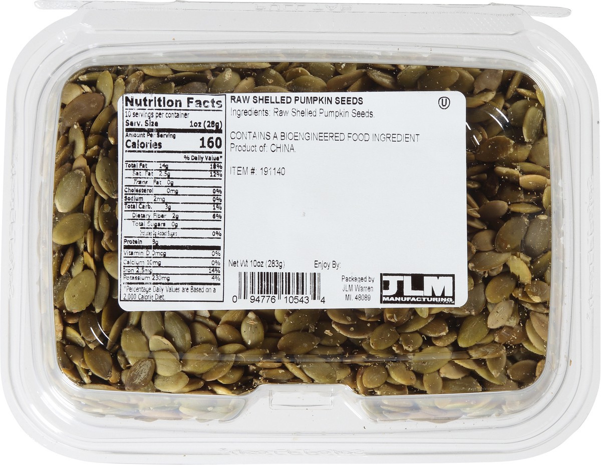 slide 5 of 9, JLM Manufacturing Raw Shelled Pumpkin Seeds 10 oz, 10 oz