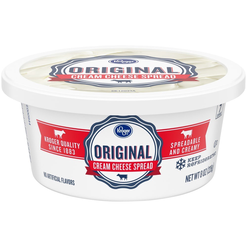 slide 1 of 3, Kroger Original Cream Cheese Spread, 8 oz