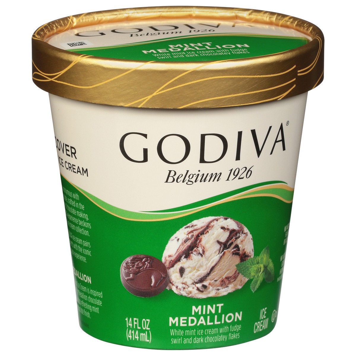 slide 2 of 9, Godiva Mint Medallion Ice Cream 14 fl oz, 14 fl oz