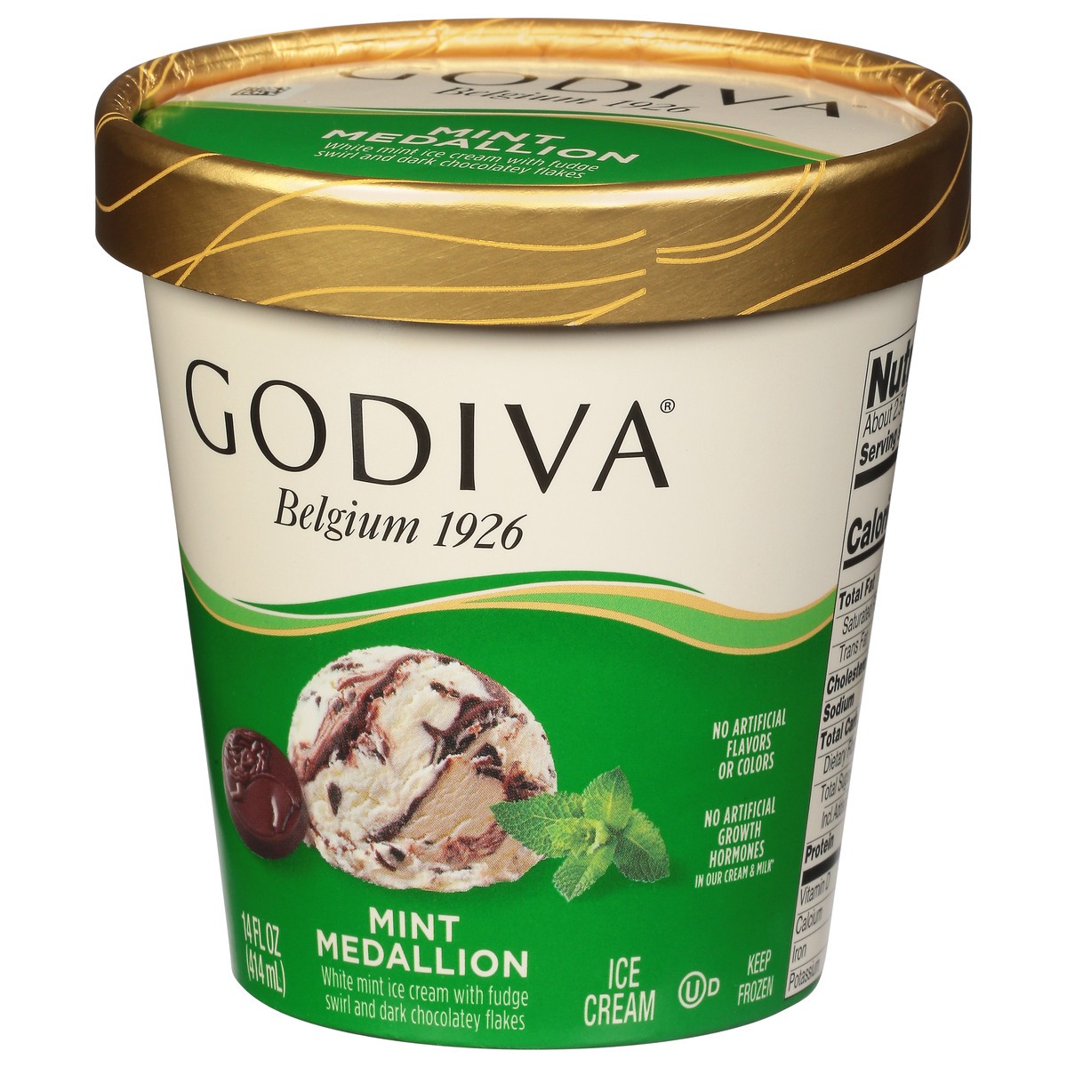 slide 3 of 9, Godiva Mint Medallion Ice Cream 14 fl oz, 14 fl oz