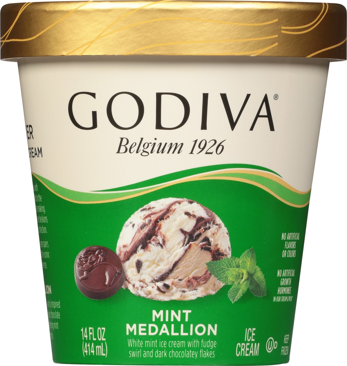 slide 6 of 9, Godiva Mint Medallion Ice Cream 14 fl oz, 14 fl oz