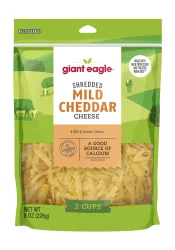 Giant Eagle Mild Cheddar Cheese, Shredded