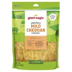 Giant Eagle Mild Cheddar Cheese, Shredded