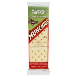 Munchies Doritos Baked Sandwich Crackers Jalapeno Cheddar Cheese Artificially Flavored 1.38 Oz