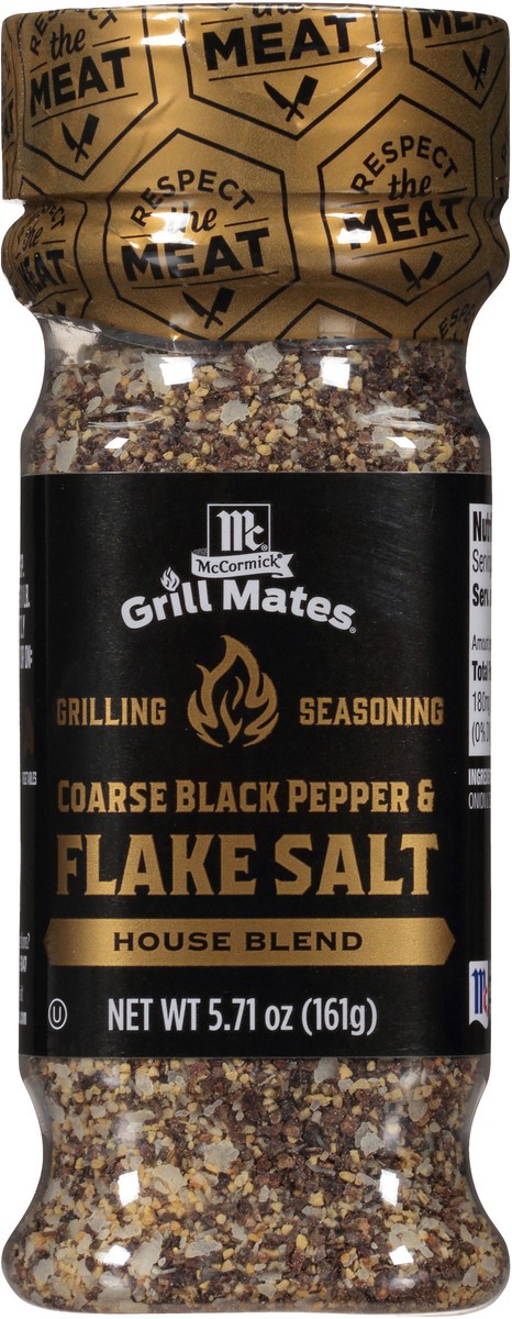 slide 4 of 7, McCormick Grill Mates Coarse Black Pepper & Flake Salt Seasoning, 5.71 oz, 5.71 oz