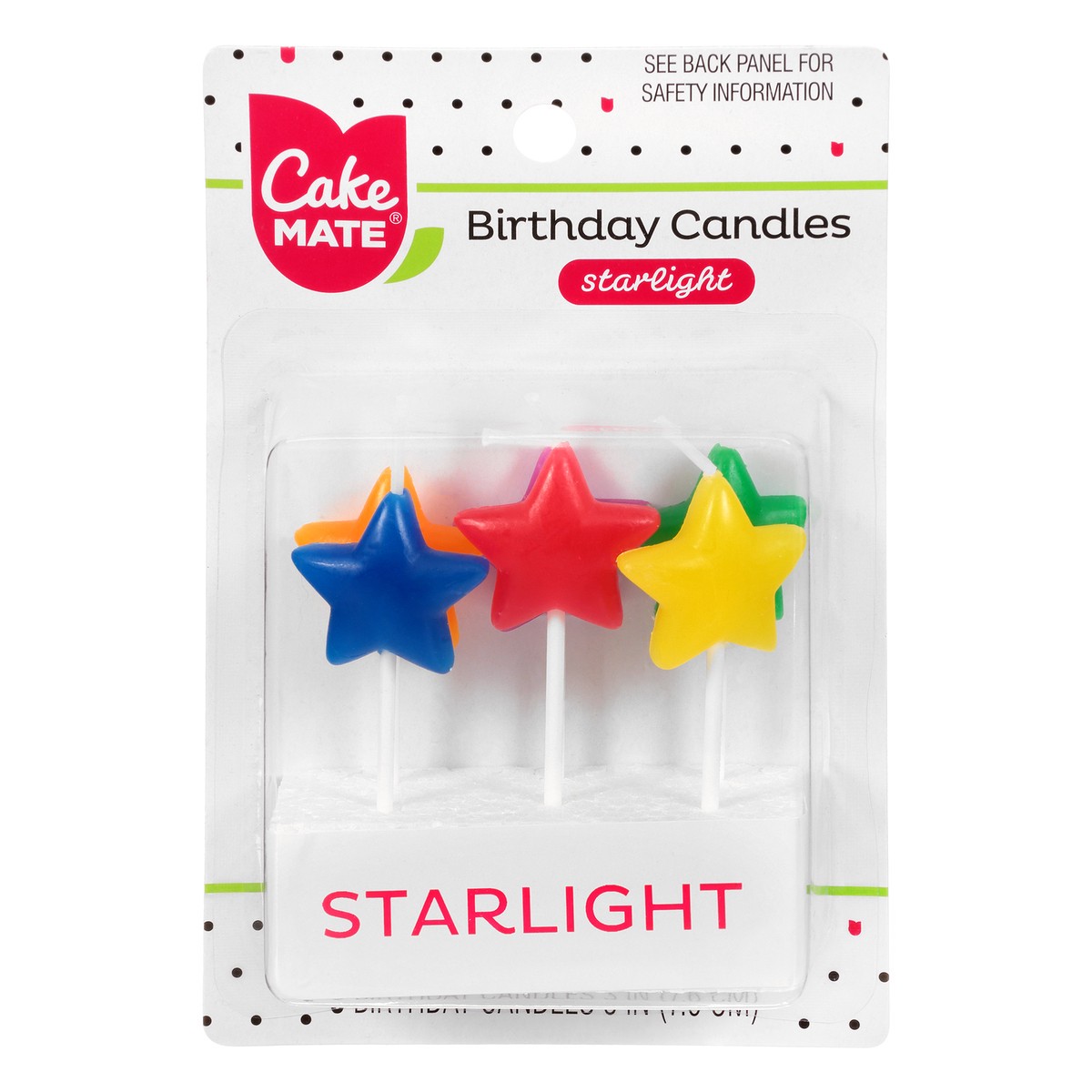 slide 1 of 9, Cake Mate Star Lights Party Candles, 6 ct