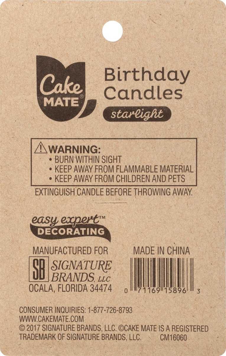 slide 5 of 9, Cake Mate Star Lights Party Candles, 6 ct