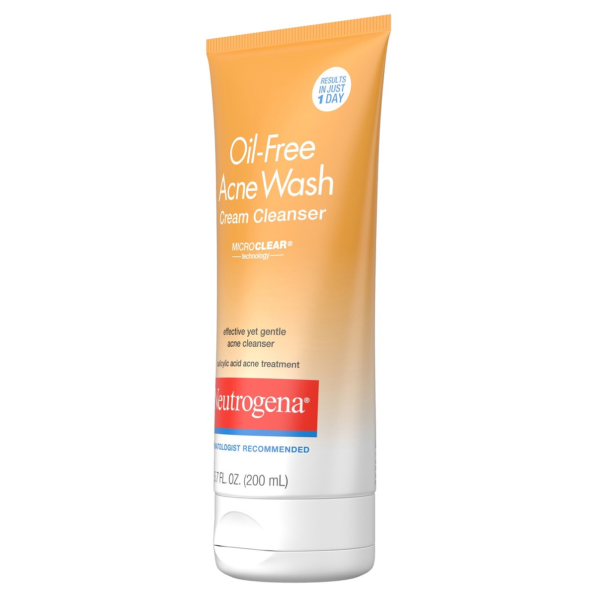 slide 3 of 10, Neutrogena Oil-Free Acne Face Wash Cream Cleanser - 6.7 fl oz, 6.70 fl oz