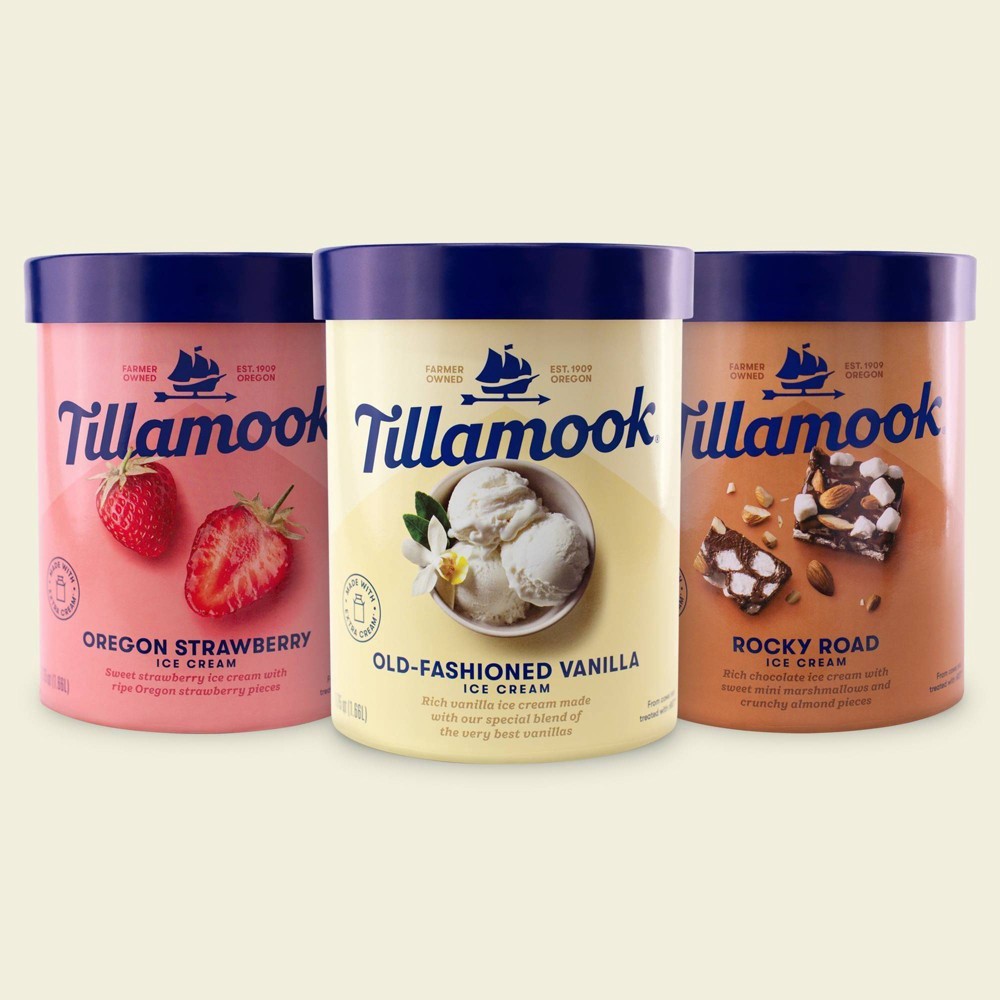 slide 5 of 7, Tillamook Rocky Road Ice Cream, 1.75 qt