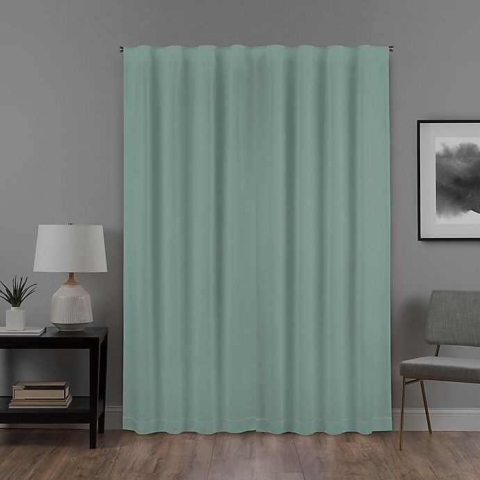 slide 5 of 7, Eclipse Summit Rod Pocket 100% Blackout Window Curtain Panel - Aqua, 84 in