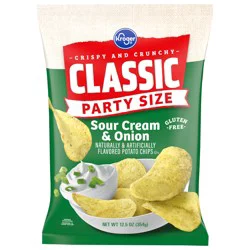 Kroger Classic Party Size Sour Cream & Onion Potato Chips