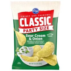Kroger Classic Party Size Sour Cream & Onion Potato Chips