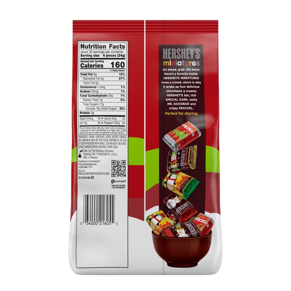 slide 4 of 4, Hershey's Holiday Miniatures Assortment, 36 oz