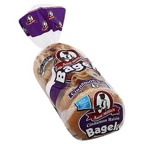 slide 1 of 1, Aunt Millie's Aunt Millies Cinnamon Raisin Bagels, 6 ct20 oz
