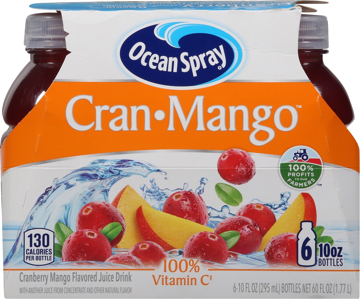slide 11 of 12, Ocean Spray Cranberry Mango Flavored Juice Drink 6 - 10 fl oz Bottles, 60 fl oz