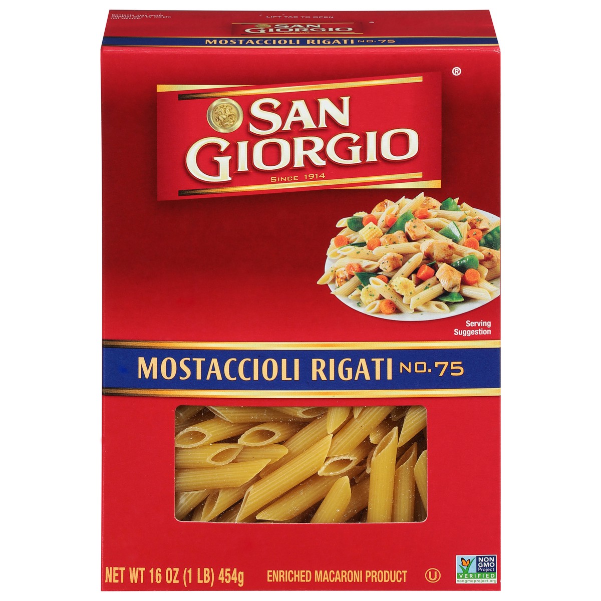 slide 1 of 8, San Giorgio No. 75 Mostaccioli Rigati 16 oz, 16 oz