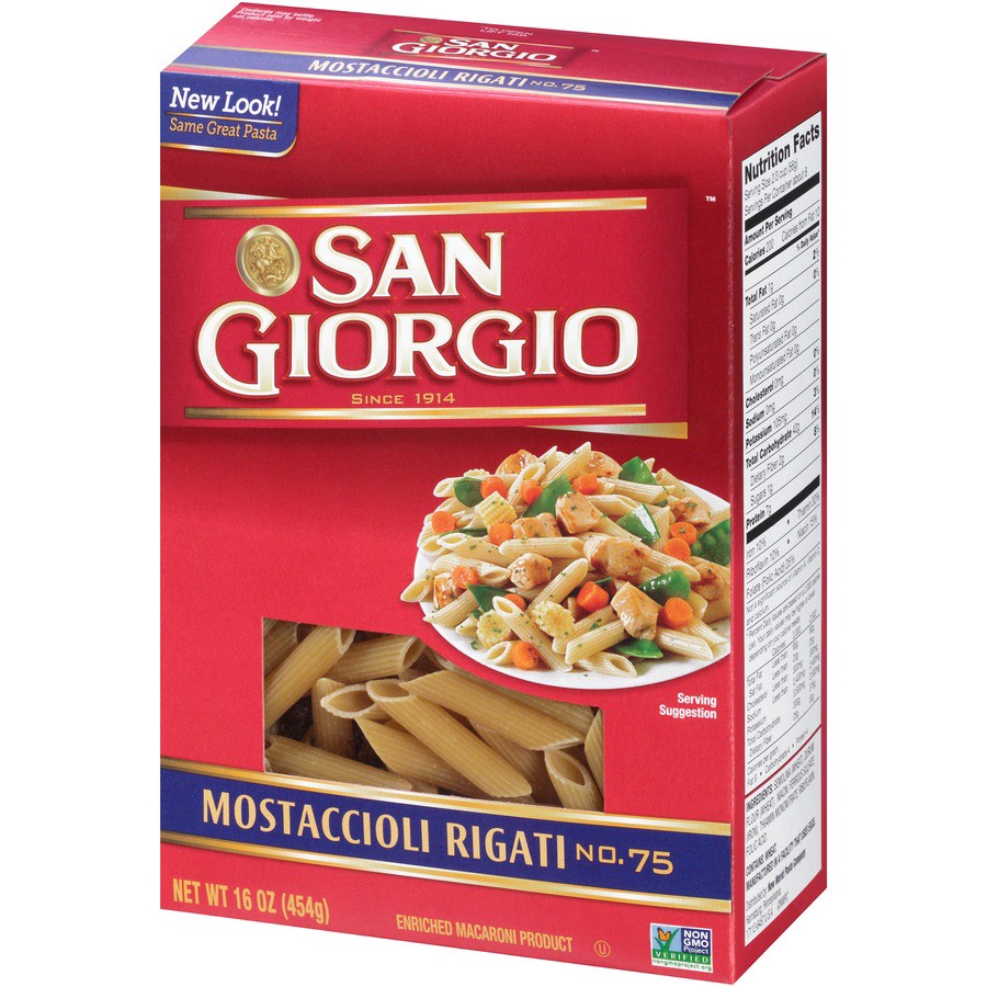 slide 3 of 8, San Giorgio No. 75 Mostaccioli Rigati 16 oz, 16 oz