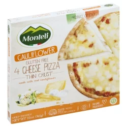 Monteli Pizza Cauliflower 4 Cheese Thin Crust