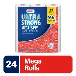 Meijer Ultra Strong Mega Rolls Toilet Paper, 24 Ct