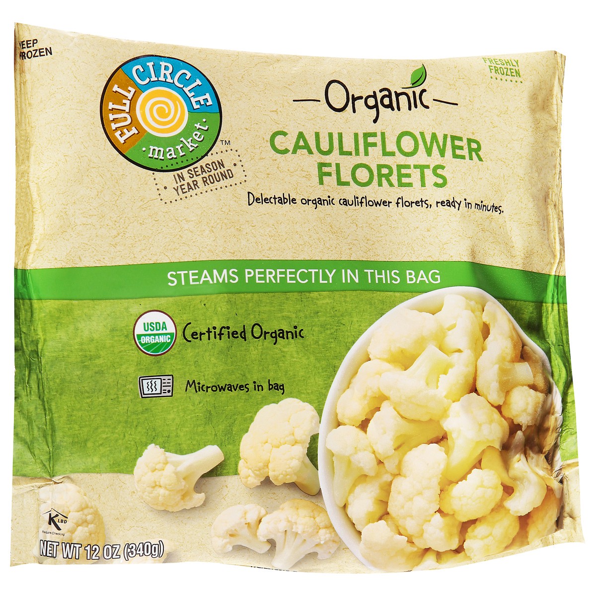 slide 2 of 11, Full Circle Market Organic Cauliflower Florets 12 oz, 12 oz