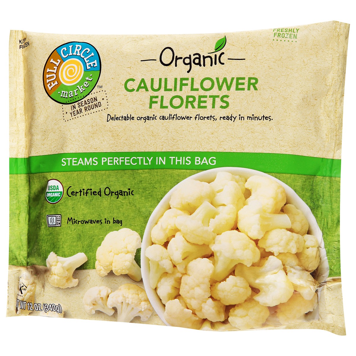 slide 3 of 11, Full Circle Market Organic Cauliflower Florets 12 oz, 12 oz