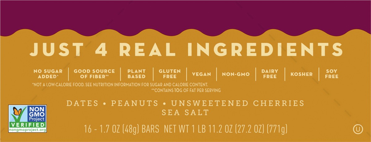 slide 8 of 14, LÄRABAR Peanut Butter and Jelly, Gluten Free Vegan Fruit & Nut Bars, 16 ct, 16 ct