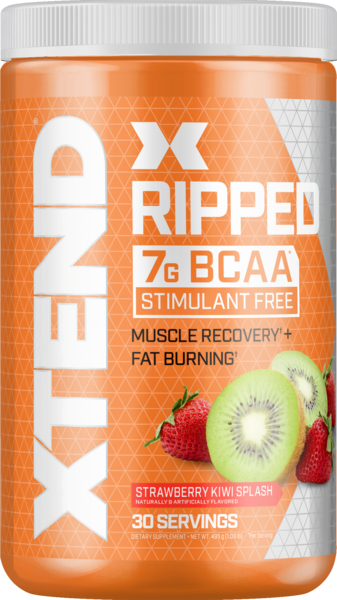 slide 1 of 9, XTEND, Xtend Ripped, BCAAs, Strawberry Kiwi, Thermogenic, Recovery, 16.50 g