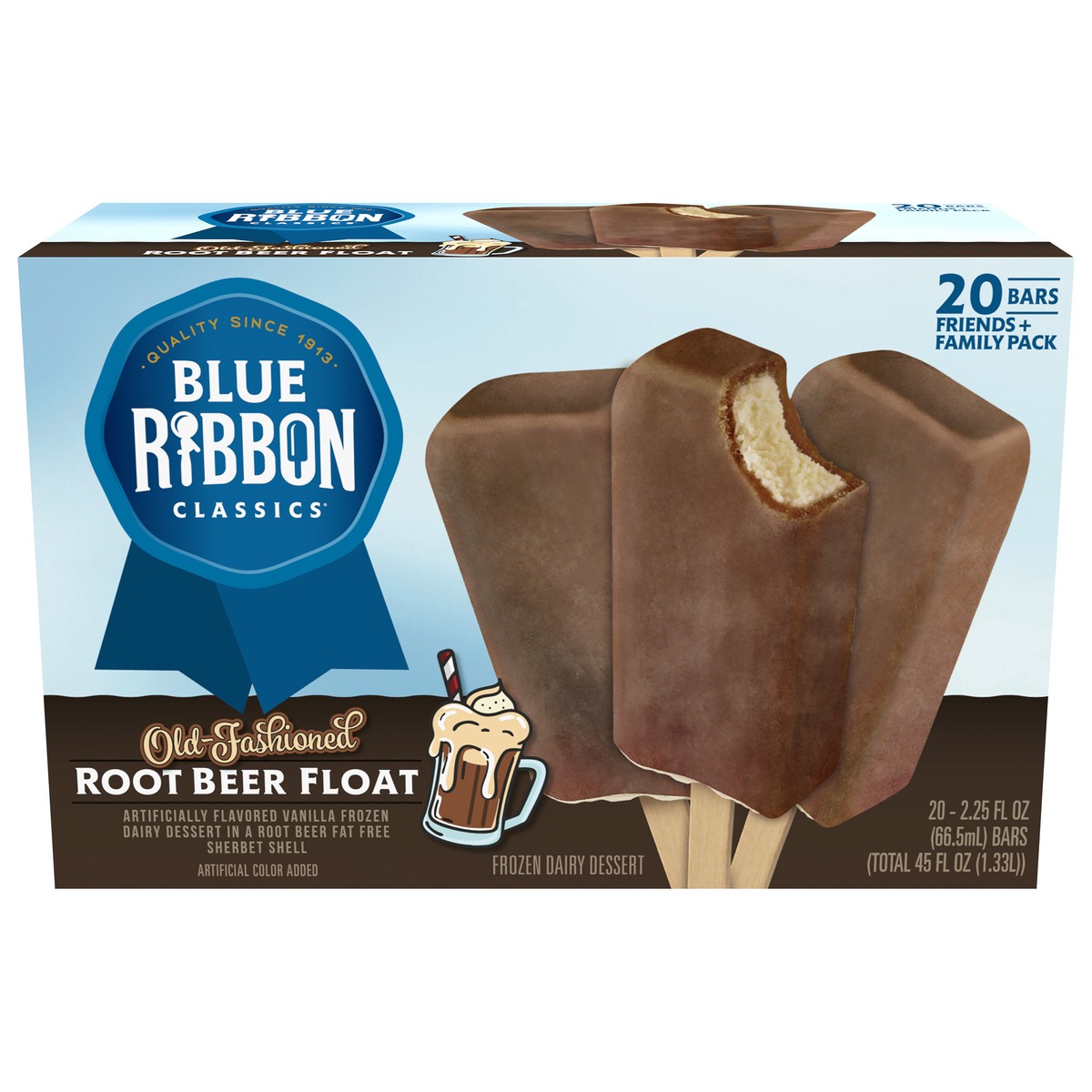 slide 1 of 14, Blue Ribbon Classics Root Beer Frozen Treat Bar, 20 pk, 20 ct