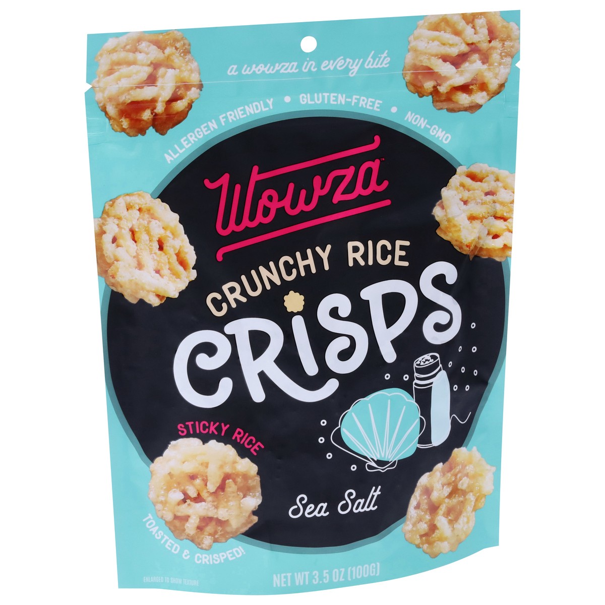slide 12 of 12, Wowza Crunchy Rice Sea Salt Crisps 3.5 oz, 3.5 oz