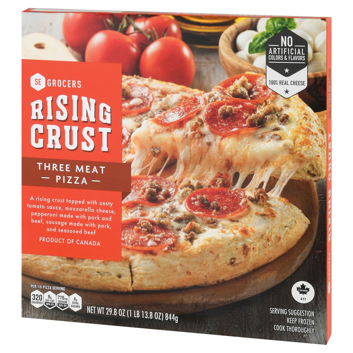 slide 14 of 14, Se Grocers Rsng Crst 3Meat Pza, 29.8 oz