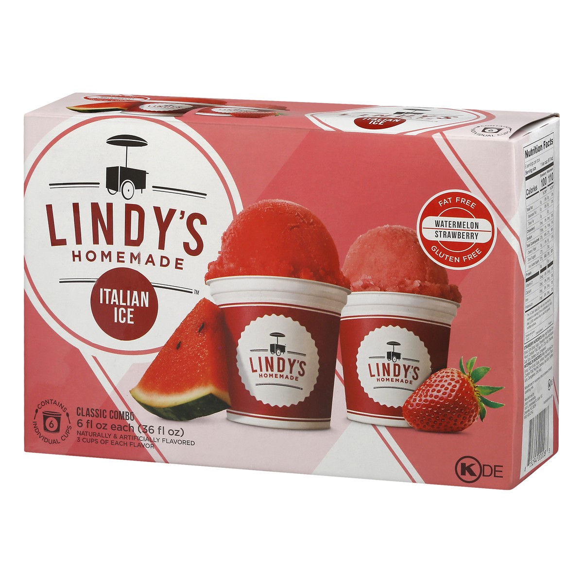 slide 10 of 14, Lindys Classic Combo Homemade Watermelon/Strawberry Italian Ice 6 ea, 6 ct