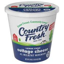 Country Fresh 4% Large Curd Cottage Cheese 24 oz