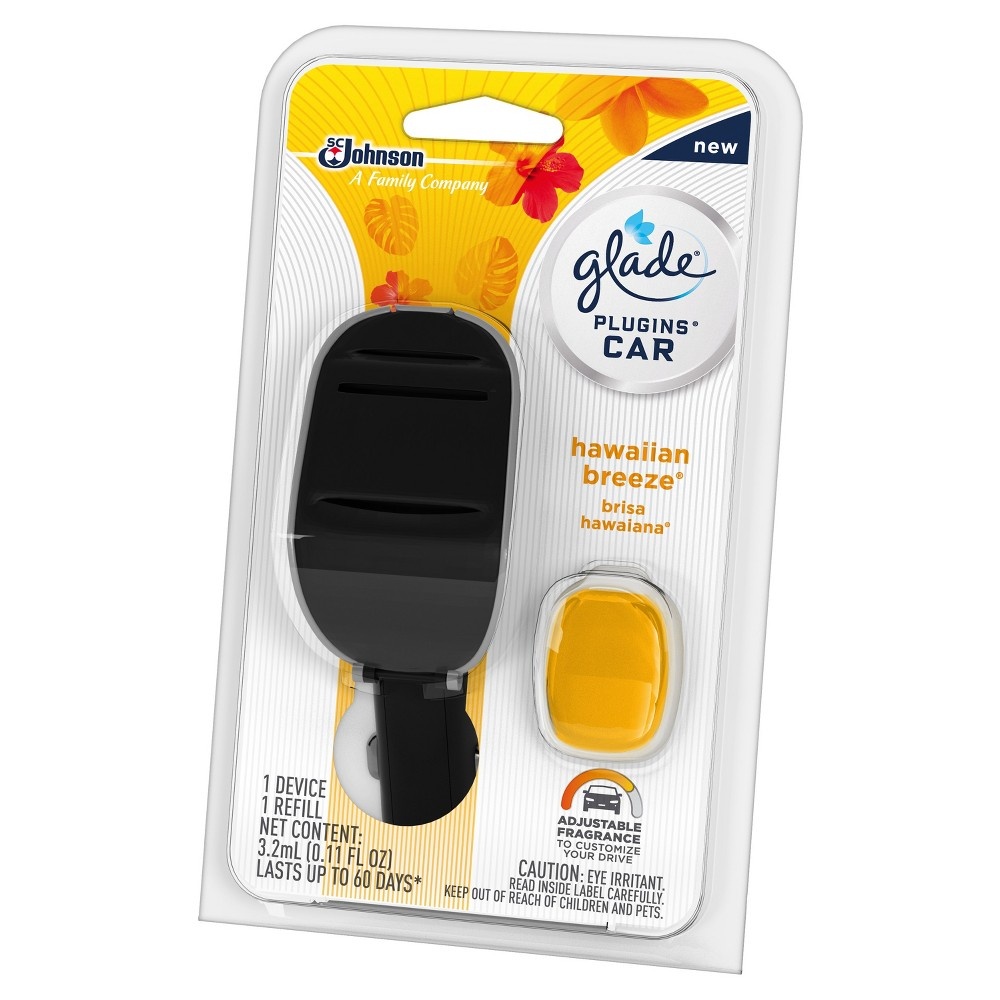 slide 2 of 4, Glade Plugins Car Starter Kit Hawaiian Breeze, 11 fl oz