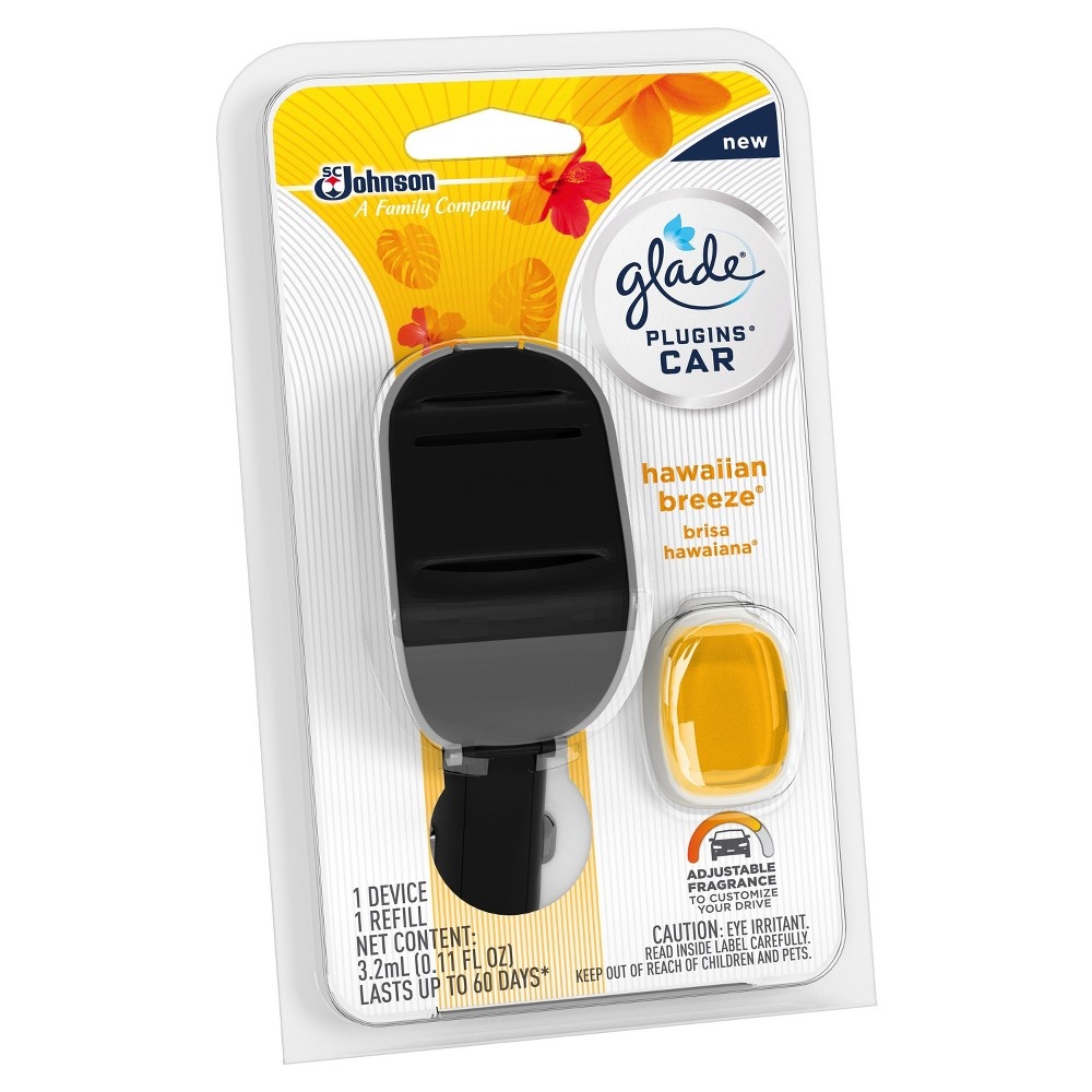 slide 3 of 4, Glade Plugins Car Starter Kit Hawaiian Breeze, 11 fl oz