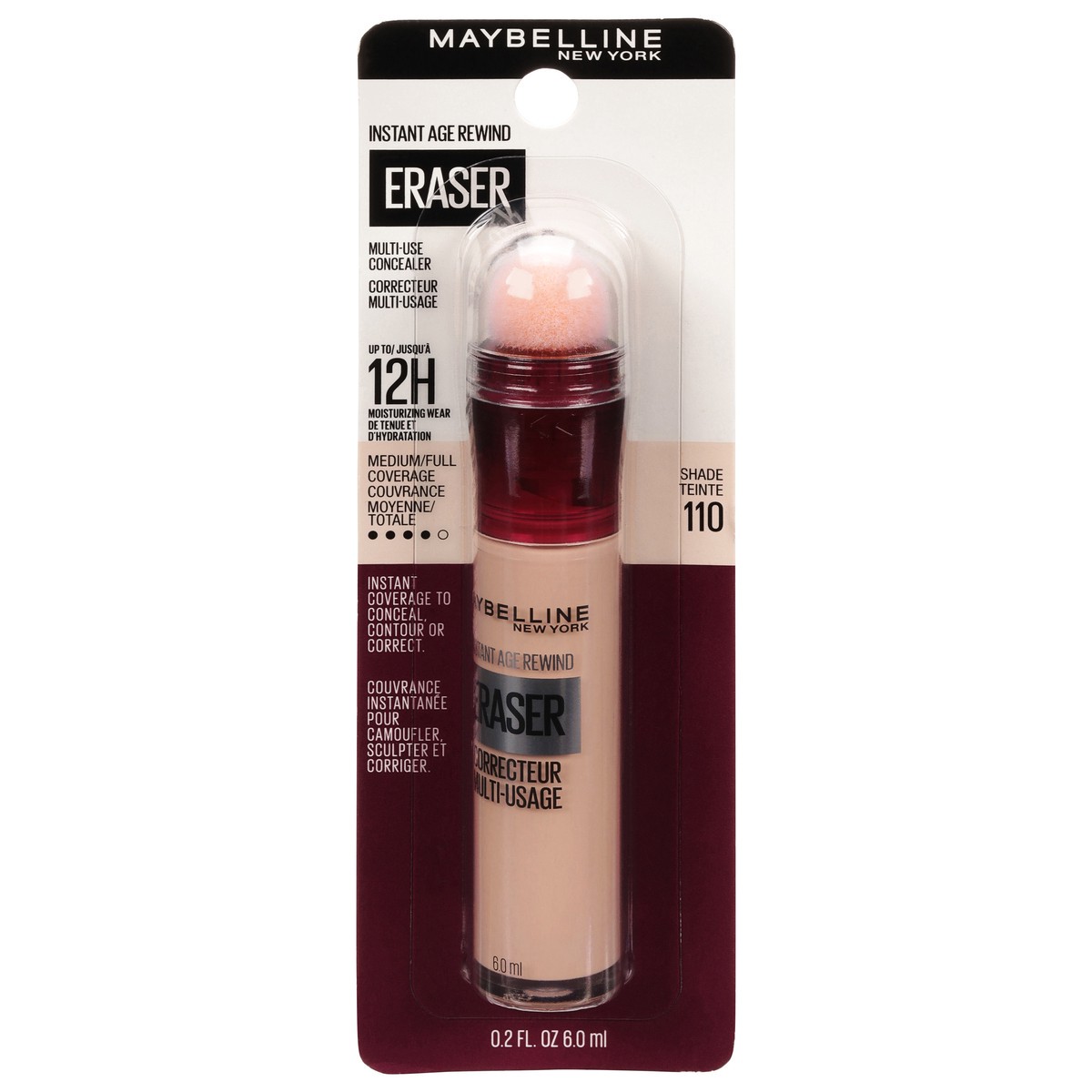 slide 1 of 9, Instant Age Rewind Shade 110 Medium/Full Coverage Eraser Multi-Use Concealer 0.2 fl oz, 0.2 fl oz