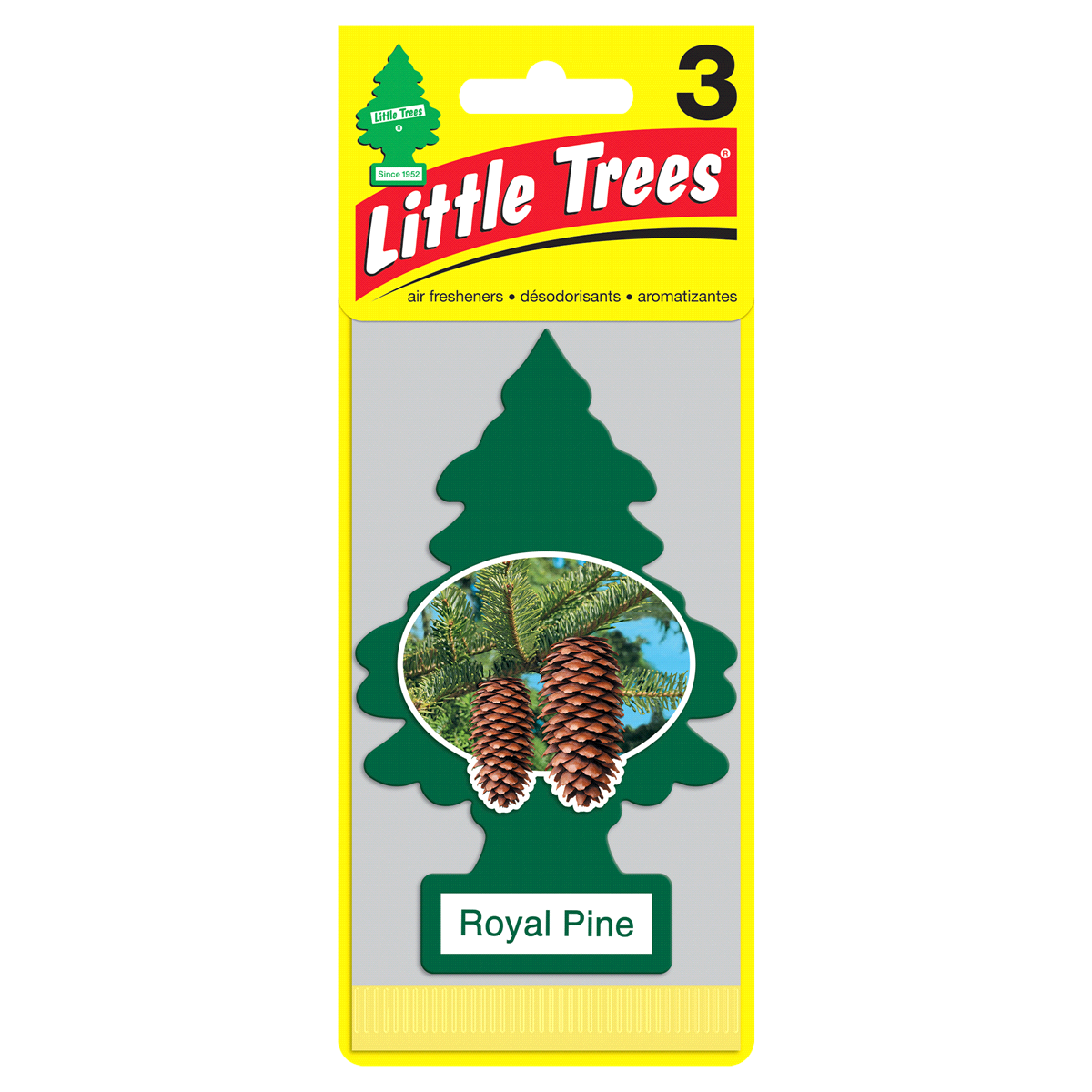 slide 1 of 1, Little Trees Royal Pine Air Fresheners, 3 ct