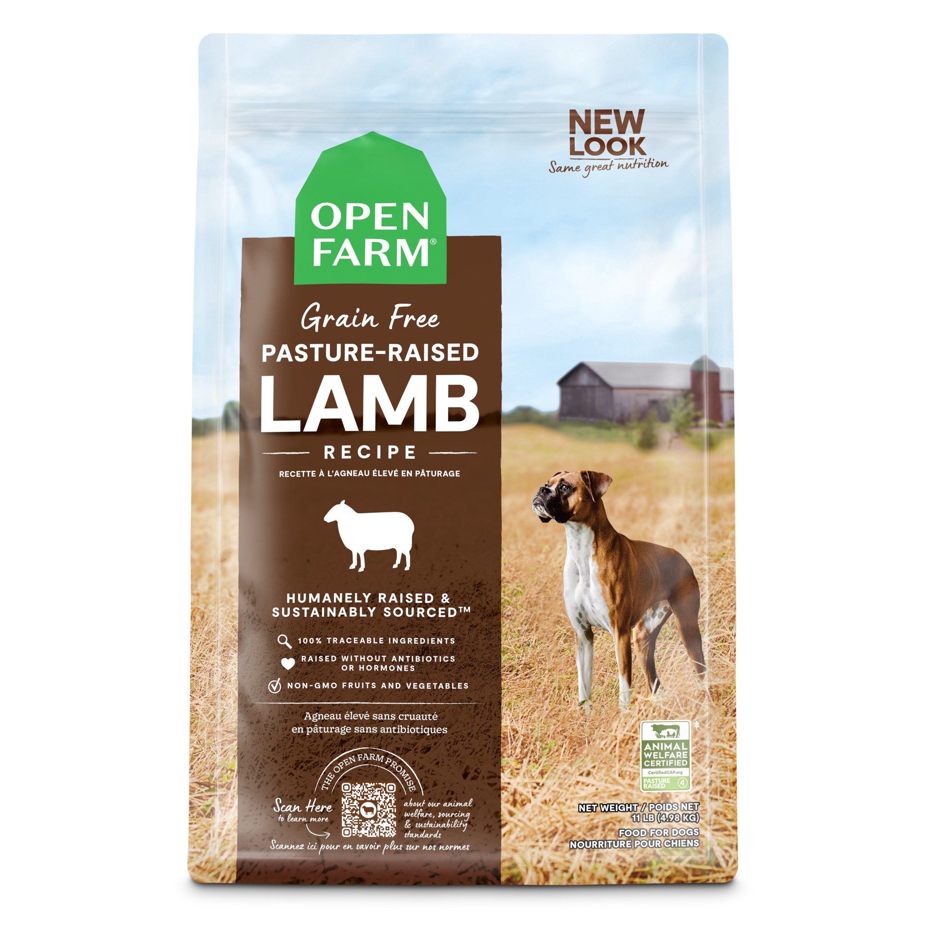 slide 1 of 2, OPEN FARM Pasture Raised Lamb Recipe Grain Free Kibble For Dogs 22 lb, 22 lb