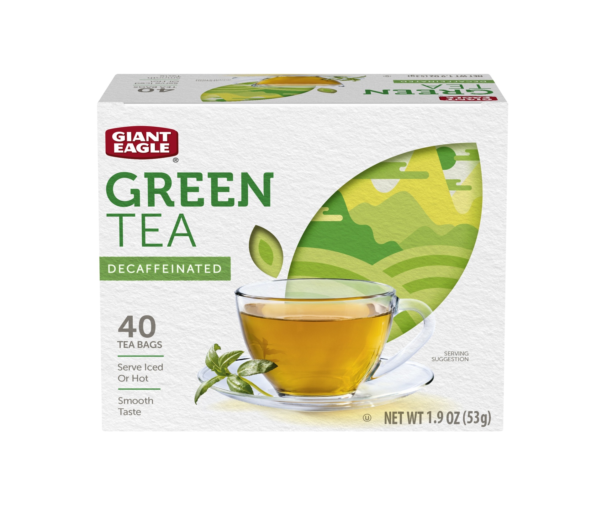 slide 1 of 1, Giant Eagle Decaffeinated Green Tea Bags - 40 ct, 40 ct