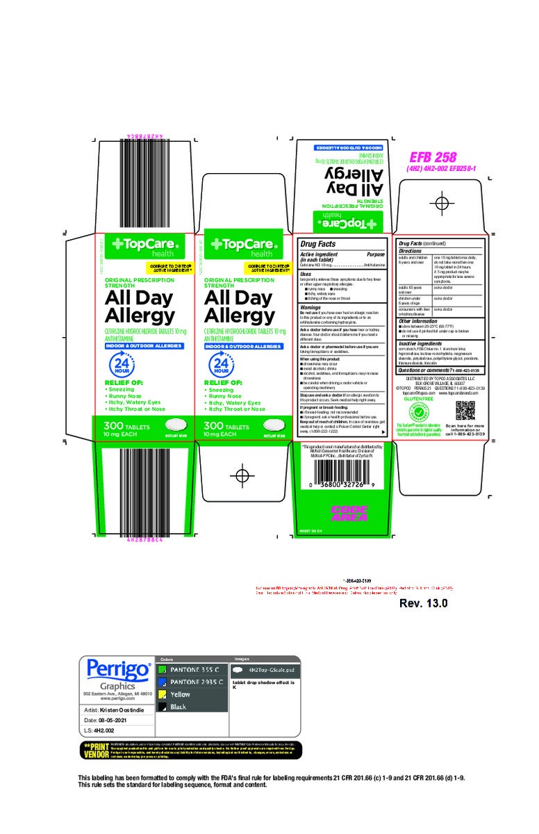 slide 12 of 15, TopCare Health Original Prescription Strength 10 mg All Day Allergy 300 Tablets, 300 ct