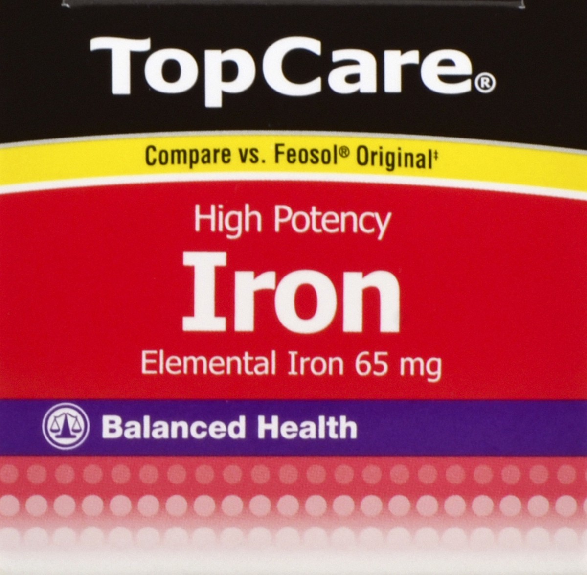 slide 2 of 4, TopCare High Potency Iron Tablets, 125 ct