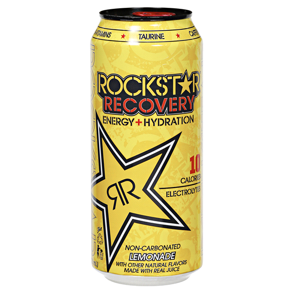 slide 1 of 1, Rockstar Recovery Lemonade Energy Hydration Drink, 16 oz