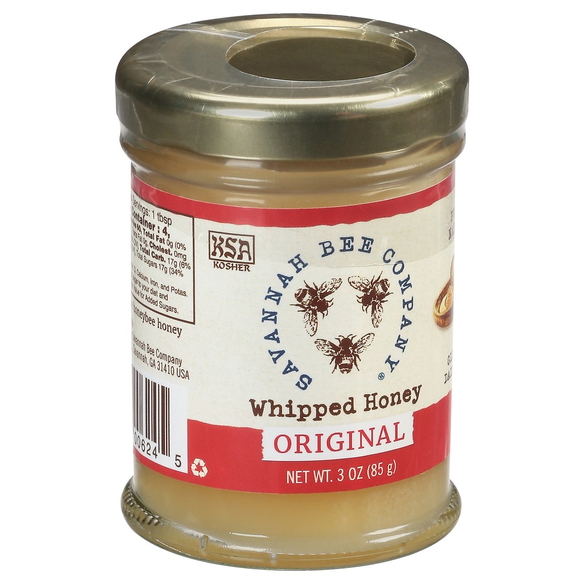 slide 3 of 13, Savannah Bee Company Whipped Original Honey 3 oz, 3 oz